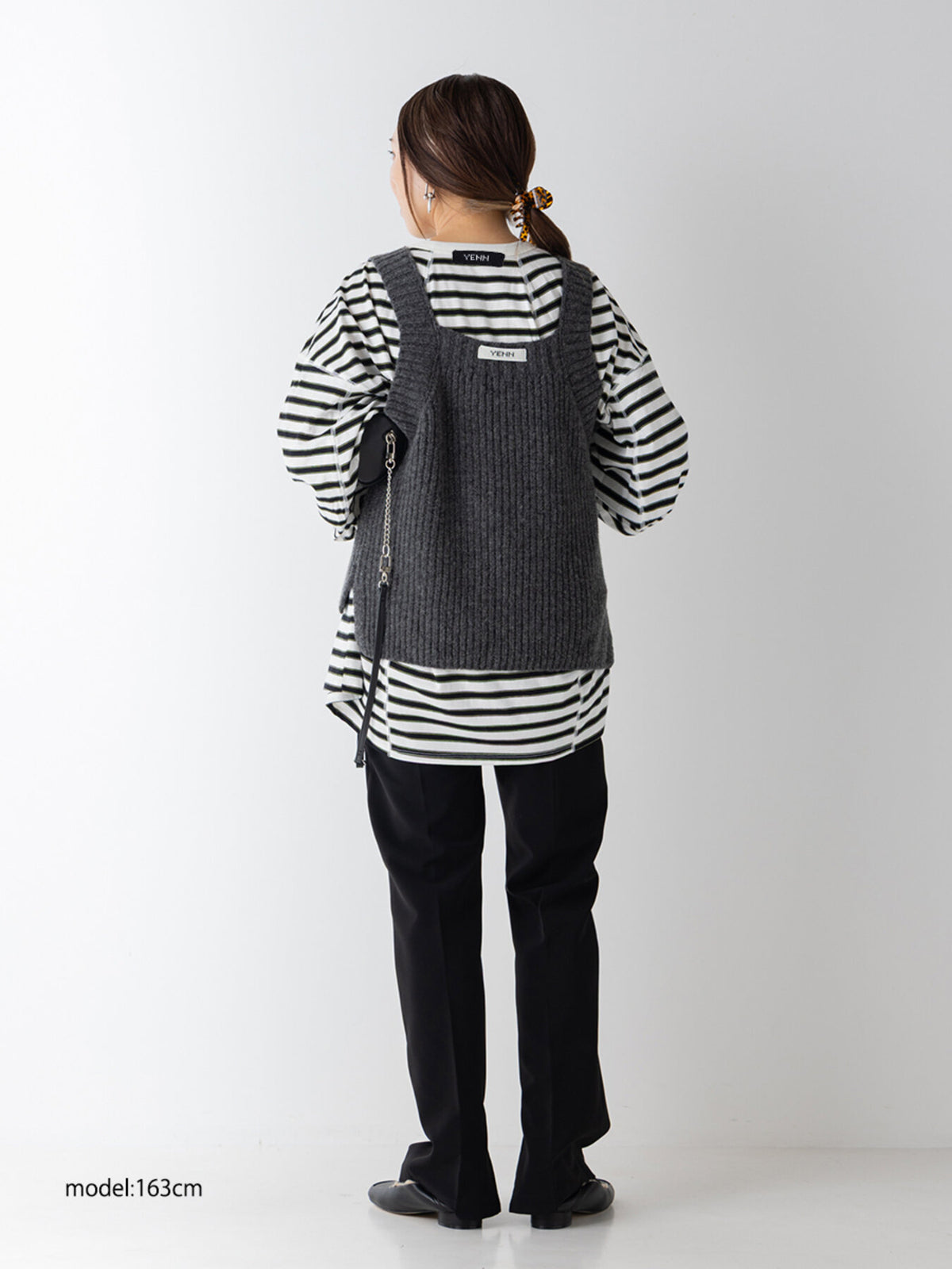 YENN STRIPE FORM LONG T Y264-81111