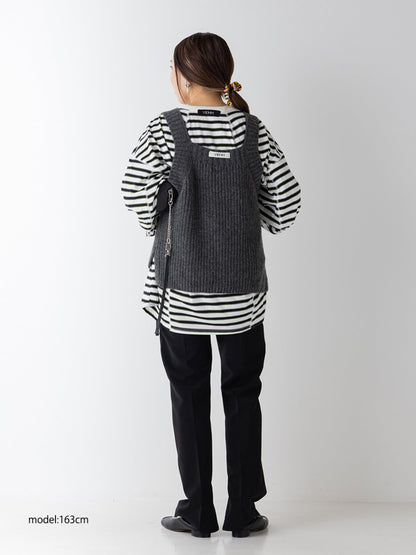 YENN STRIPE FORM LONG T Y264-81111