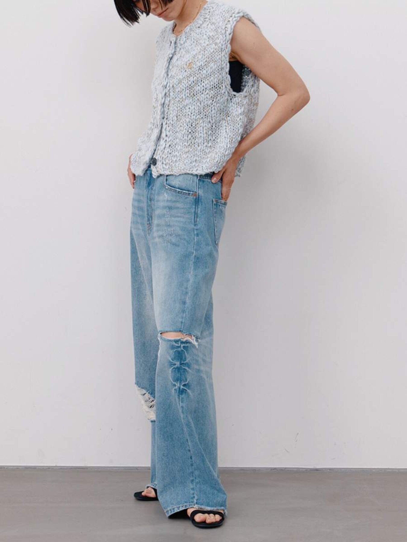 【予約販売】YENN HAND SLUB MIX VEST Y264-91129