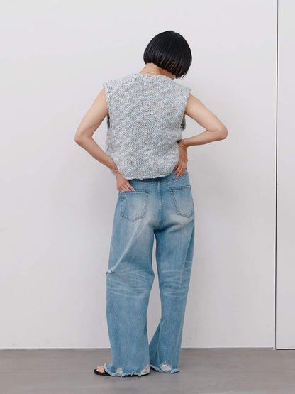 【予約販売】YENN HAND SLUB MIX VEST Y264-91129