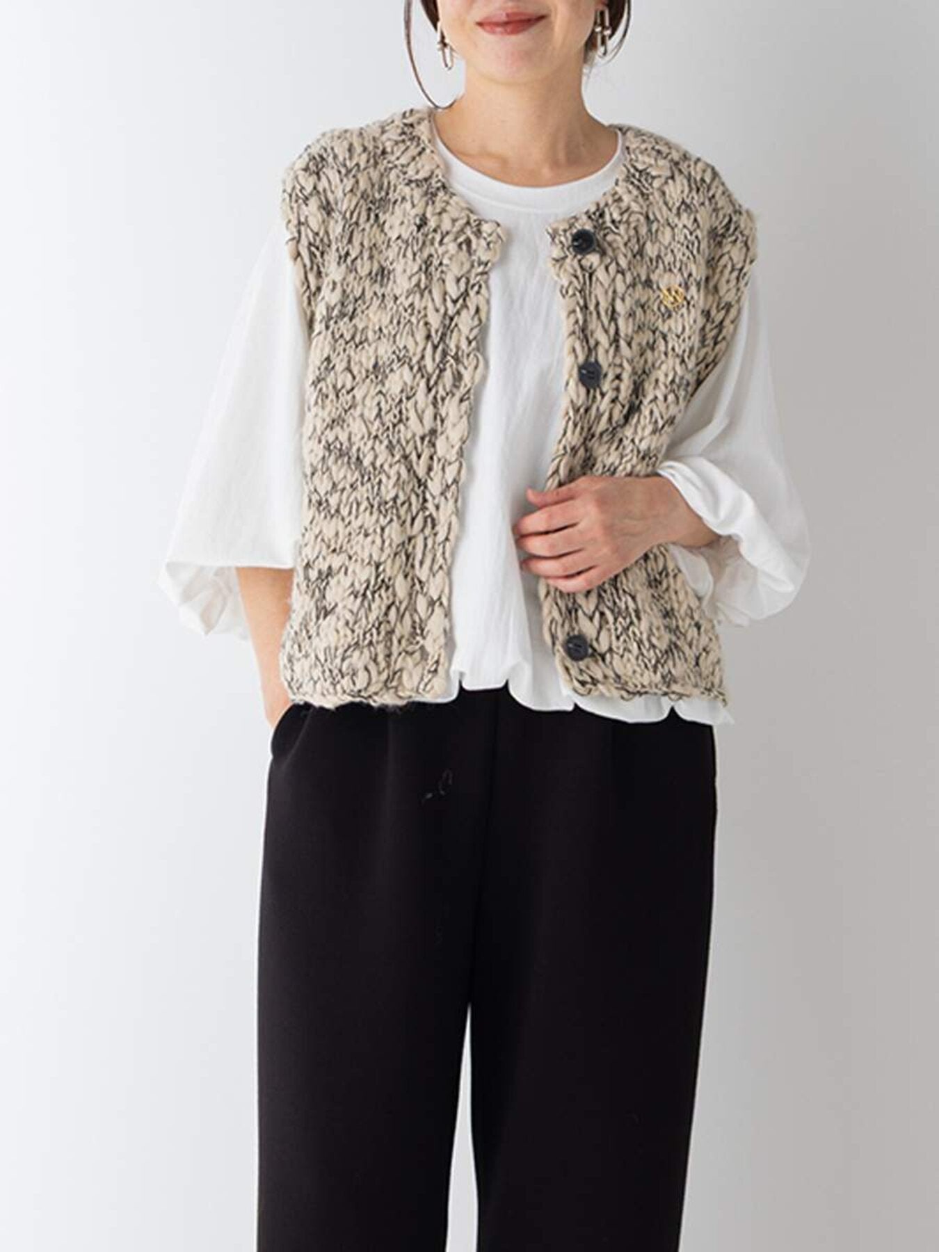 【予約販売】YENN HAND SLUB MIX VEST Y264-91129