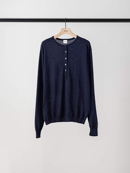 【予約販売】YENN 16G DEEP HENRY KNIT Y264-91141