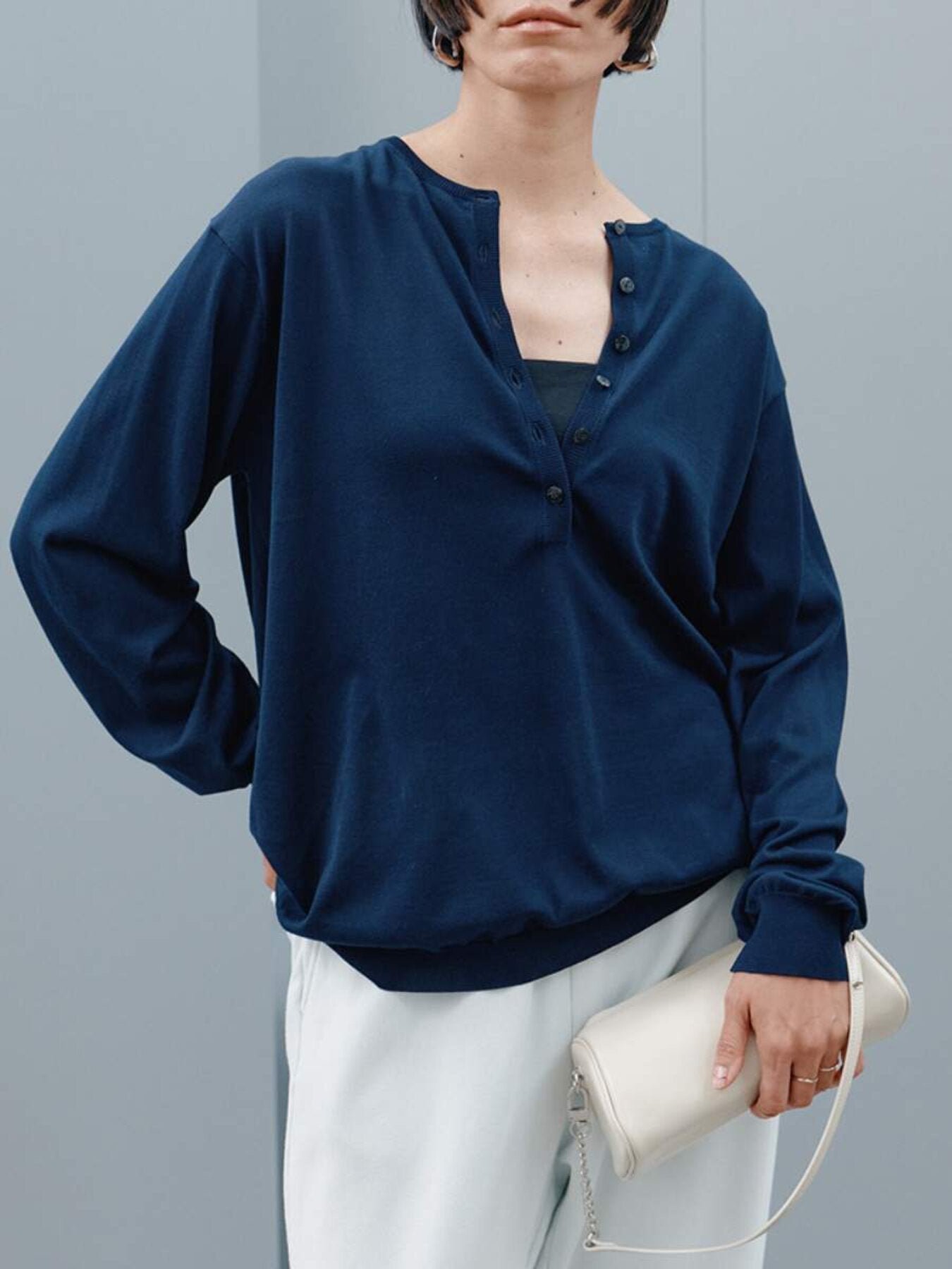 【予約販売】YENN 16G DEEP HENRY KNIT Y264-91141