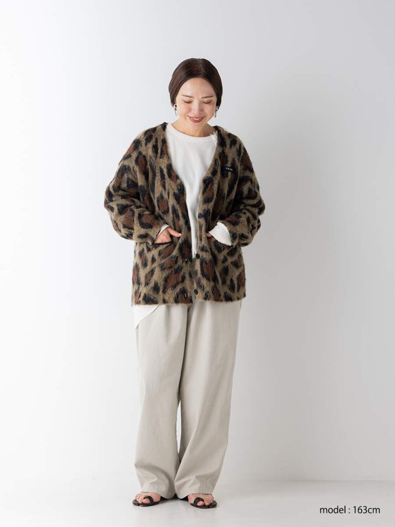 【予約販売】YENN LEOPARD V NECK CD Y264-92132