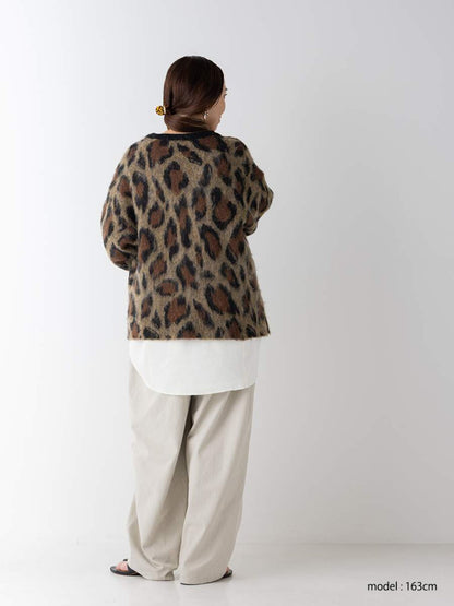 【予約販売】YENN LEOPARD V NECK CD Y264-92132