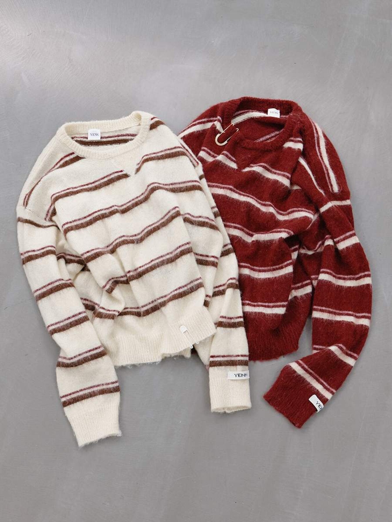 【予約販売】YENN MULTI STRIPE KNIT PO Y264-92133