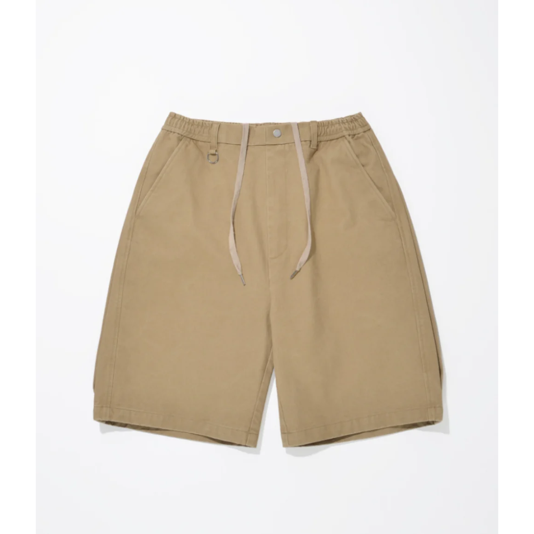 SUPERTHANKS Pigment dyed Twill side-tuck shorts PT-03
