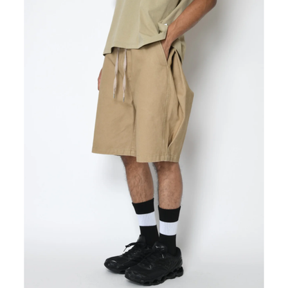 SUPERTHANKS Pigment dyed Twill side-tuck shorts PT-03