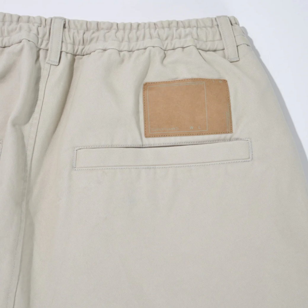 SUPERTHANKS Pigment dyed Twill side-tuck shorts PT-03
