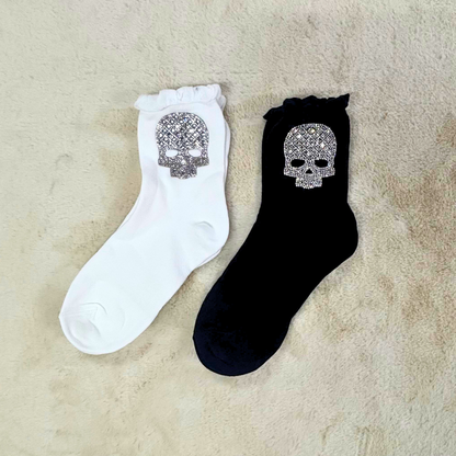 Bijou Skull Frill Socks
