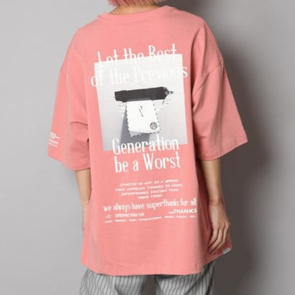 SUPERTHANKS LETTER BACK PRINT T-SHIRT［20%OFF］