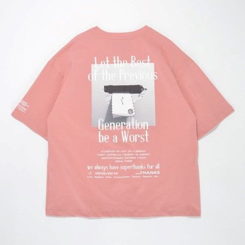 SUPERTHANKS LETTER BACK PRINT T-SHIRT［20%OFF］