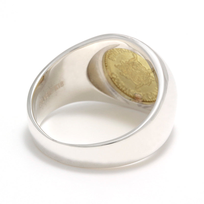 SYMPATHY OF SOUL Classic Coin Ring / Good Luck - Silver×K18Yellow Gold［30%OFF］