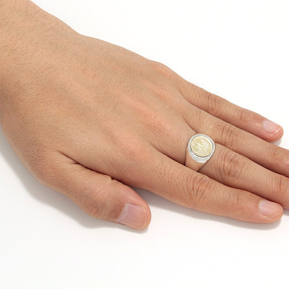 SYMPATHY OF SOUL Classic Coin Ring / Good Luck - Silver×K18Yellow Gold［30%OFF］