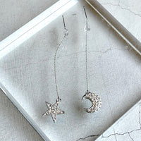 Bijou chain pierce(Star&Moon)