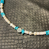 roarguns PEARL TURQUOISE WHITE SHELL NECKLACE