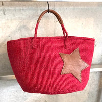meong blue sisal bag 12inch Red star