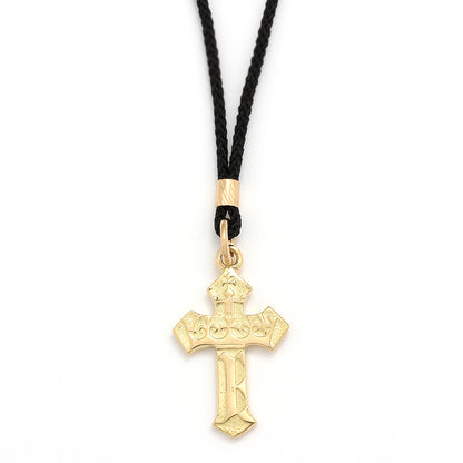 SYMPATHY OF SOUL 1940's Sixpence Cross Cord Necklace【数量限定】［30%OFF］