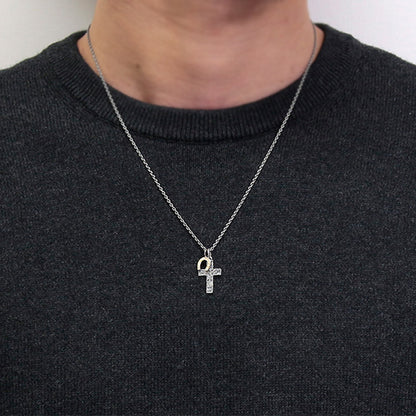 SYMPATHY OF SOUL 1960's Sixpence Large Cross Necklace w/GOOD LUCK Horseshoe 【数量限定】［30%OFF］