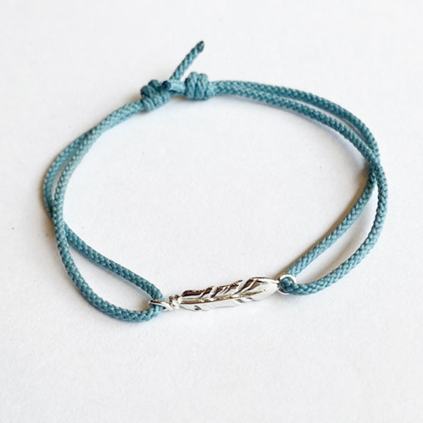 SYMPATHY OF SOUL Mini Feather Cord Bracelet & Anklet [50%OFF]