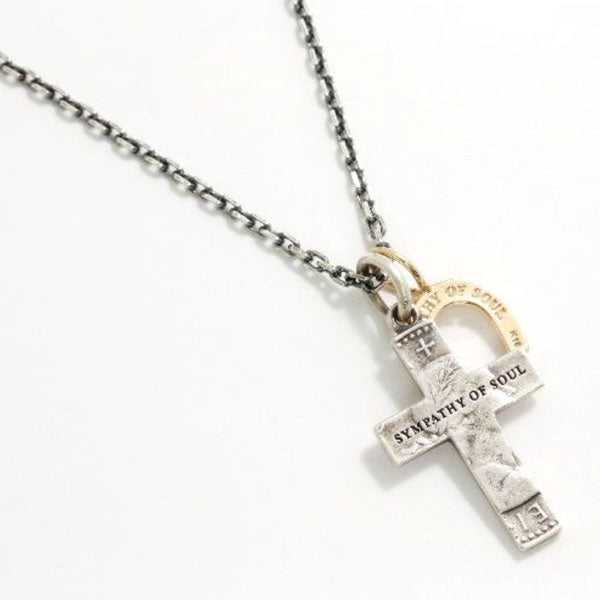 SYMPATHY OF SOUL 1960's Sixpence Large Cross Necklace w/GOOD LUCK Horseshoe 【数量限定】［30%OFF］